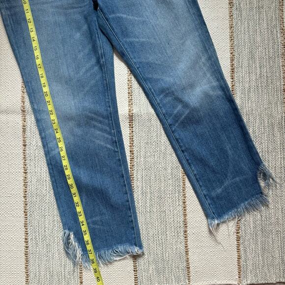 Rivet & Thread Retro Blue Straight Leg Button Fly Fringe Hem Jeans Women’s 28 - Picture 6 of 14